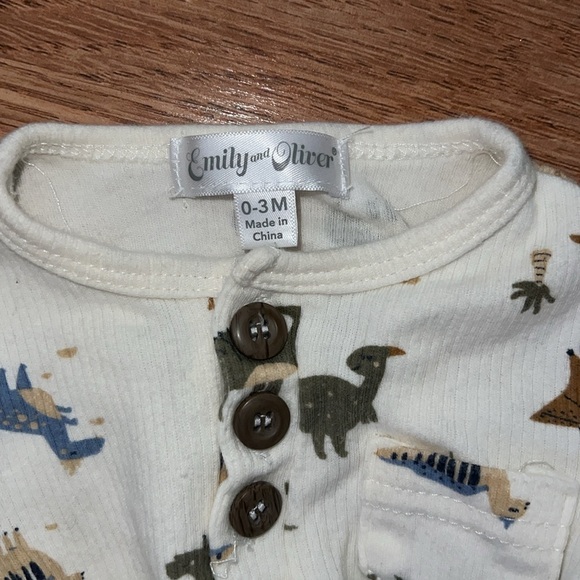Dinosaur Printed Gender Neutral Onesie - Picture 5 of 9